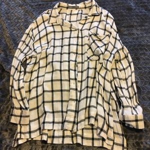 Checkered, flowy shirt